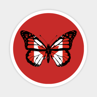 Canada Monarch Butterfly Flag of Canadians To Celebrate Canada Day (Support Team of Canada) Magnet